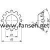 DIN6797V SERRATED COUNTERSUNK LOCK WASHER EXTERNAL GEAR TYPE V 內(nèi)鋸齒鎖緊墊圈（V型）